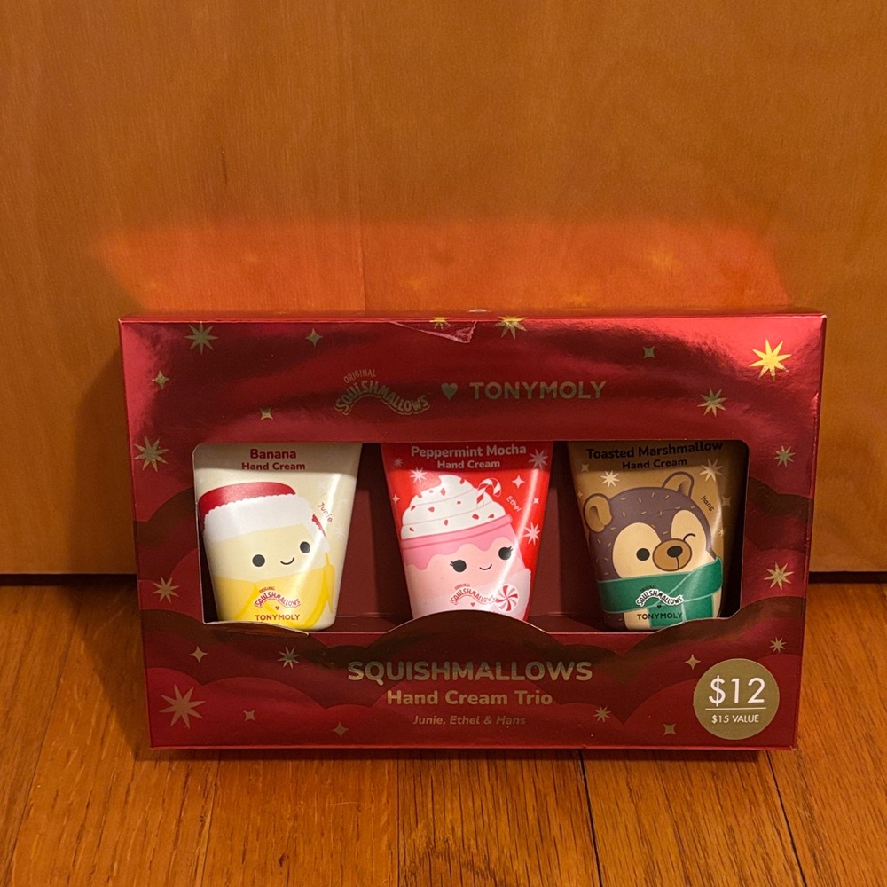 Squishmallows Hand Cream Trio - Red, White, Green